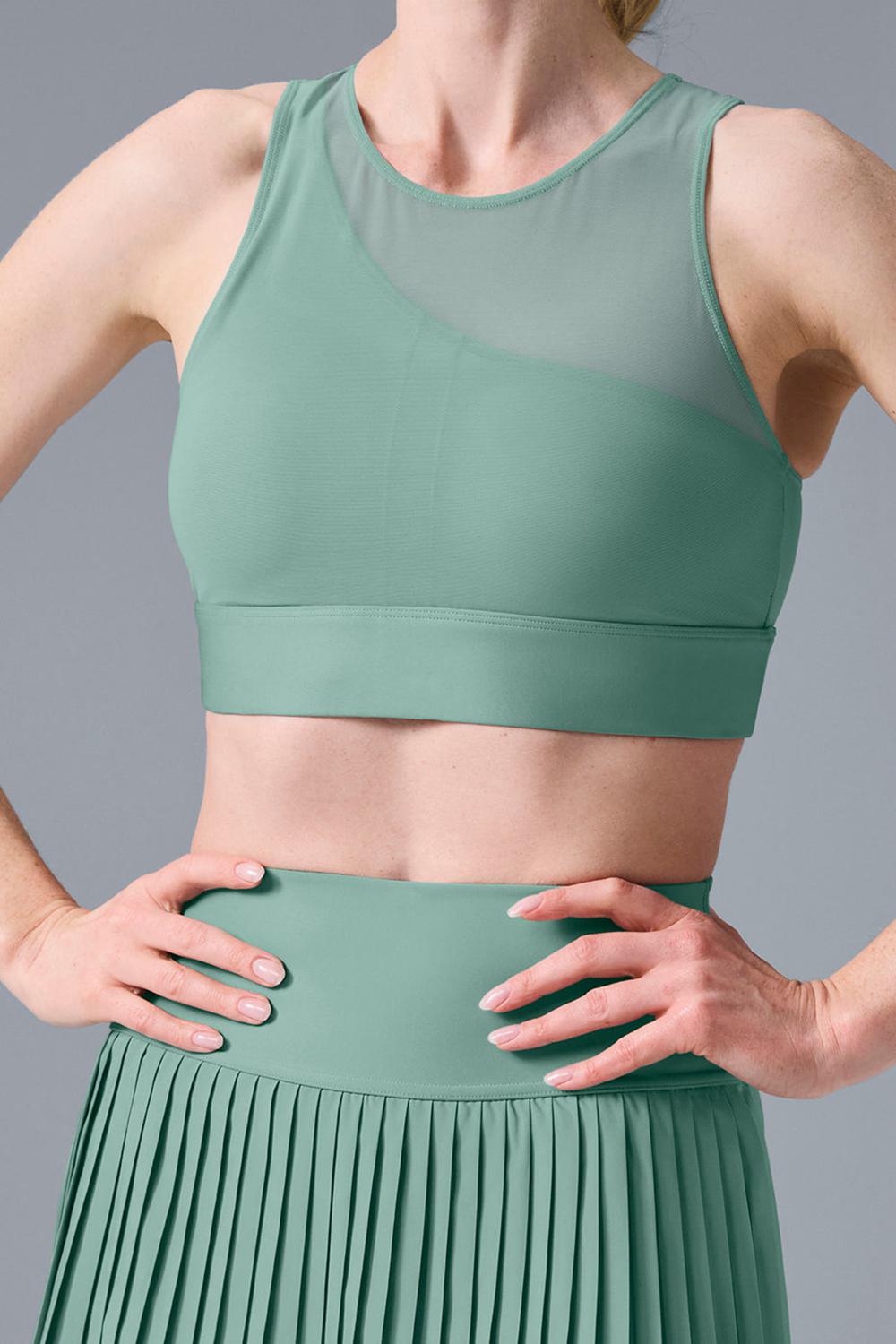 Sujetador Deportivo Alo Yoga Airlift Mesh Coastline Mujer Verde | España  YNTS-32951