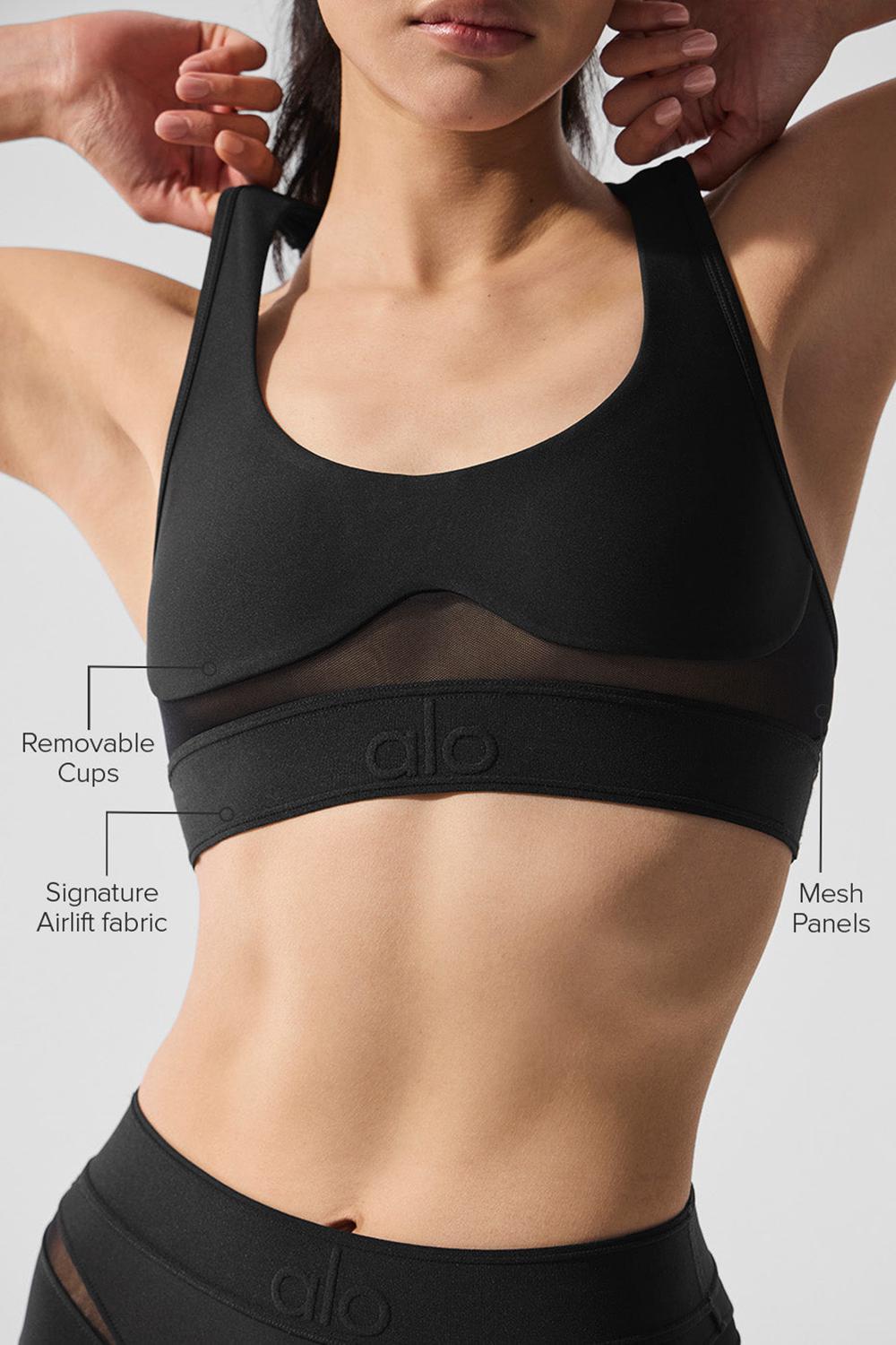 Sujetador Deportivo Alo Yoga Airlift Rebel Mujer Negras | España  QEWZ-38249