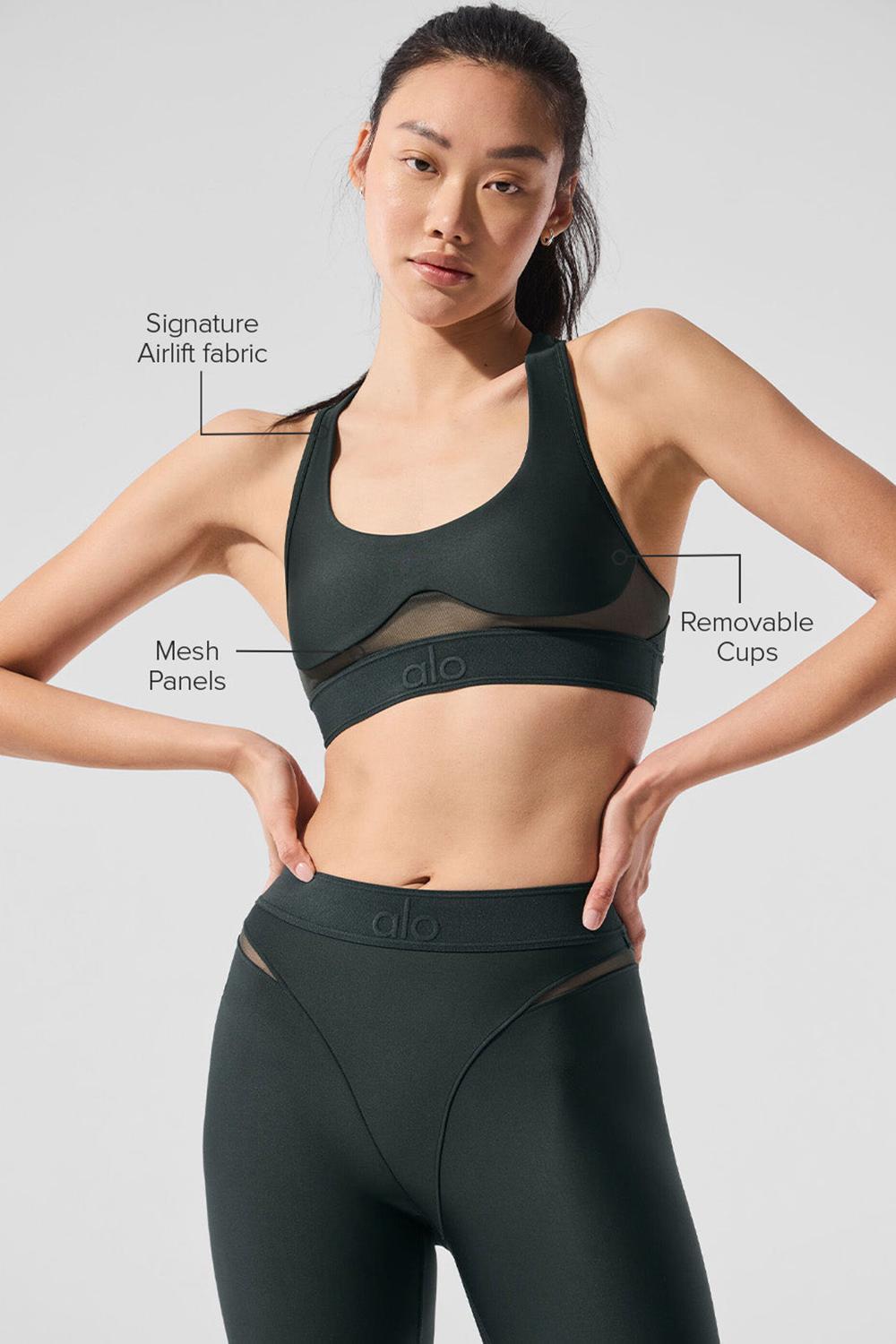 Sujetador Deportivo Alo Yoga Airlift Rebel Mujer Verde | España  RAVP-14087