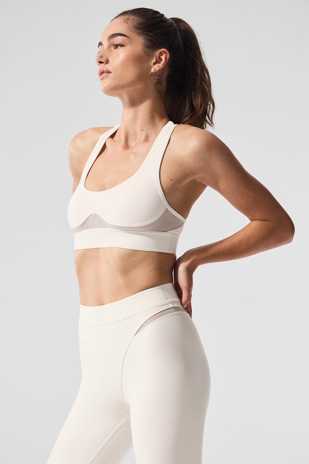 Sujetador Deportivo Alo Yoga Airlift Rebel Mujer Ivory | España  DXLY-43561