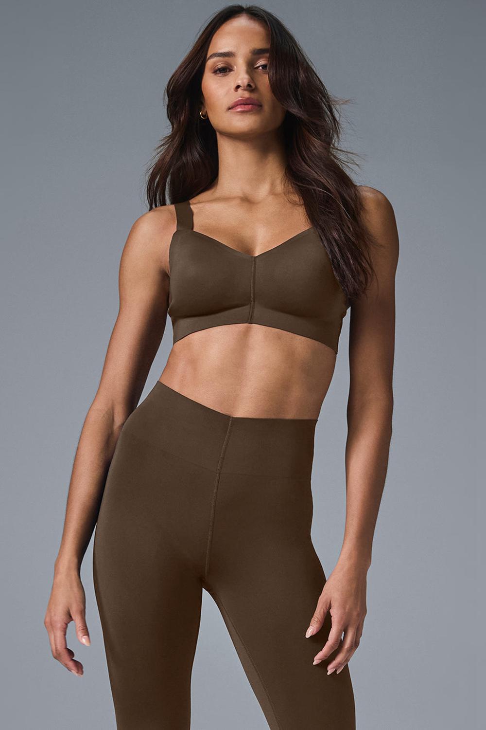 Sujetador Deportivo Alo Yoga Airlift Strength Mujer Espresso | España  MRON-13809