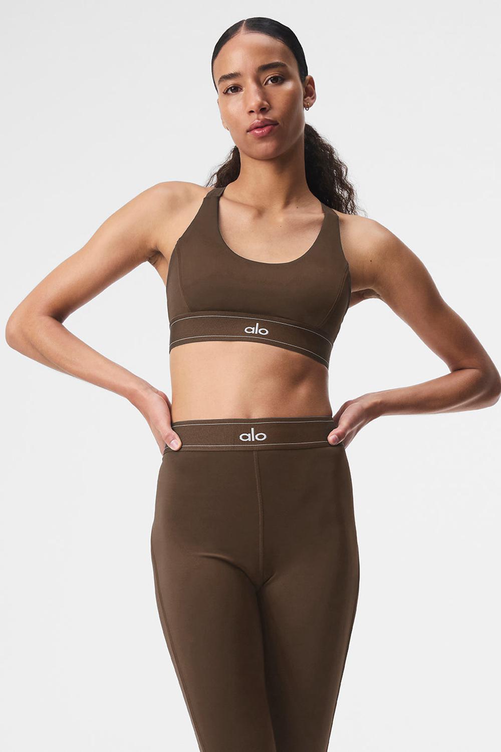 Sujetador Deportivo Alo Yoga Airlift Suit Up Mujer Espresso | España  EZNL-82507