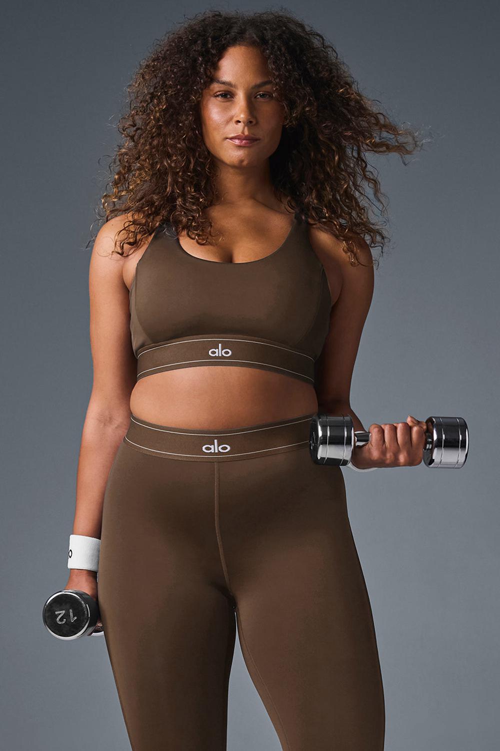Sujetador Deportivo Alo Yoga Airlift Suit Up Mujer Espresso | España  EZNL-82507