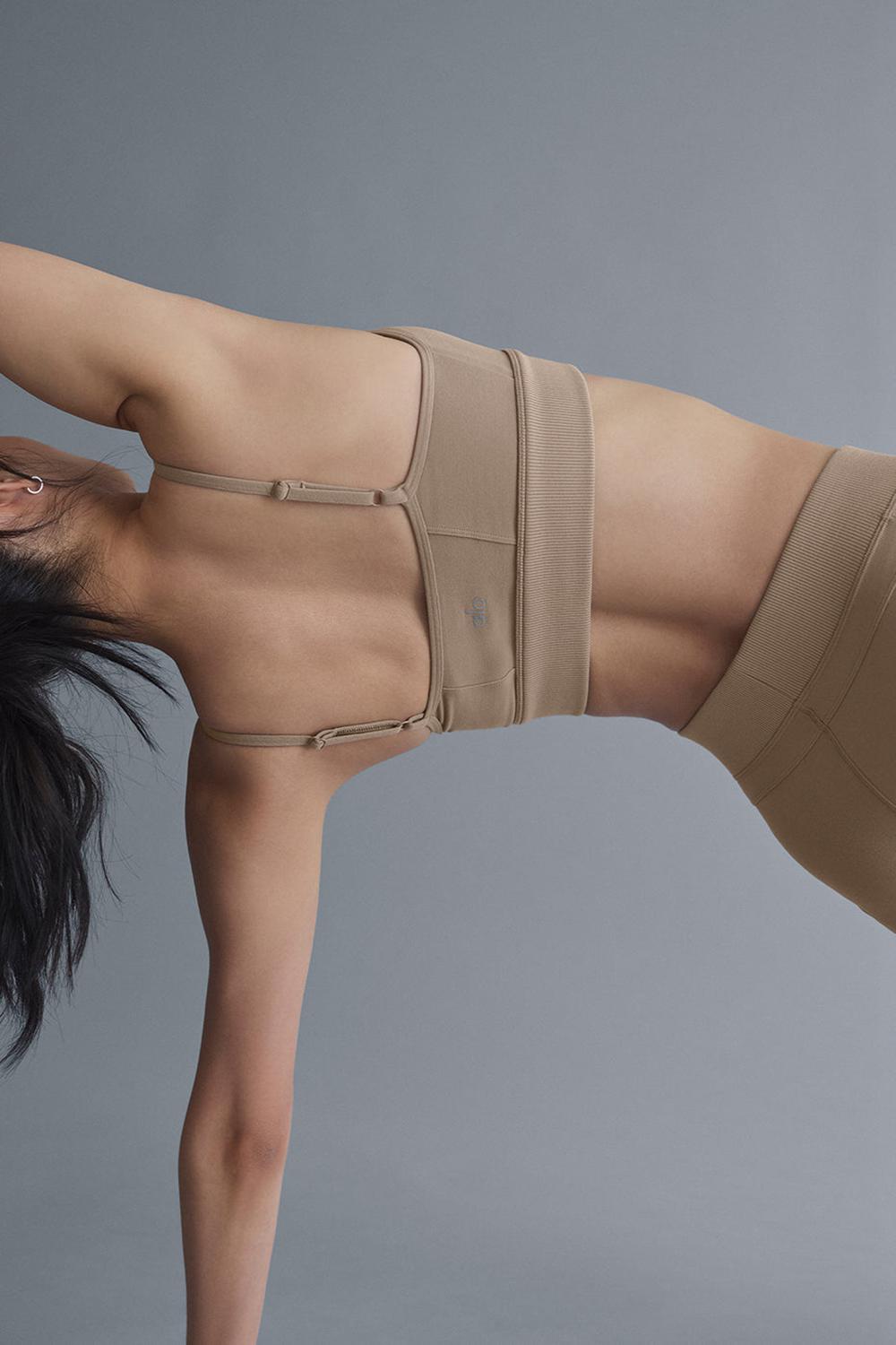 Sujetador Deportivo Alo Yoga Alosoft Head Start Mujer Gravel | España  RDZU-21740