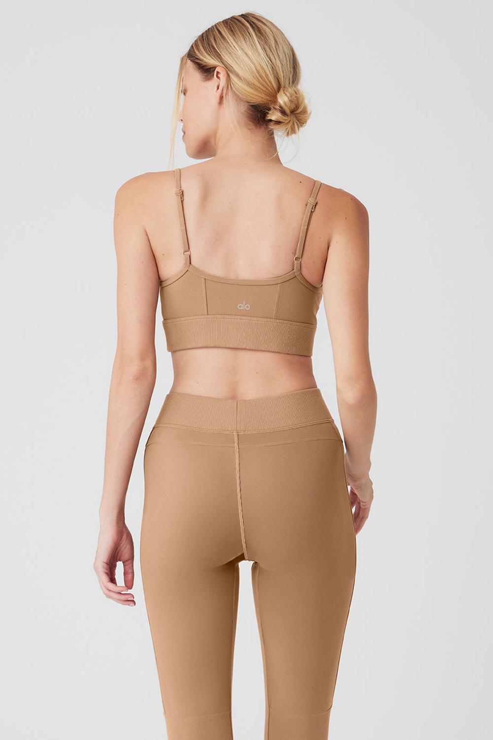 Sujetador Deportivo Alo Yoga Alosoft Head Start Mujer Toasted Almond | España  ZBPH-12765