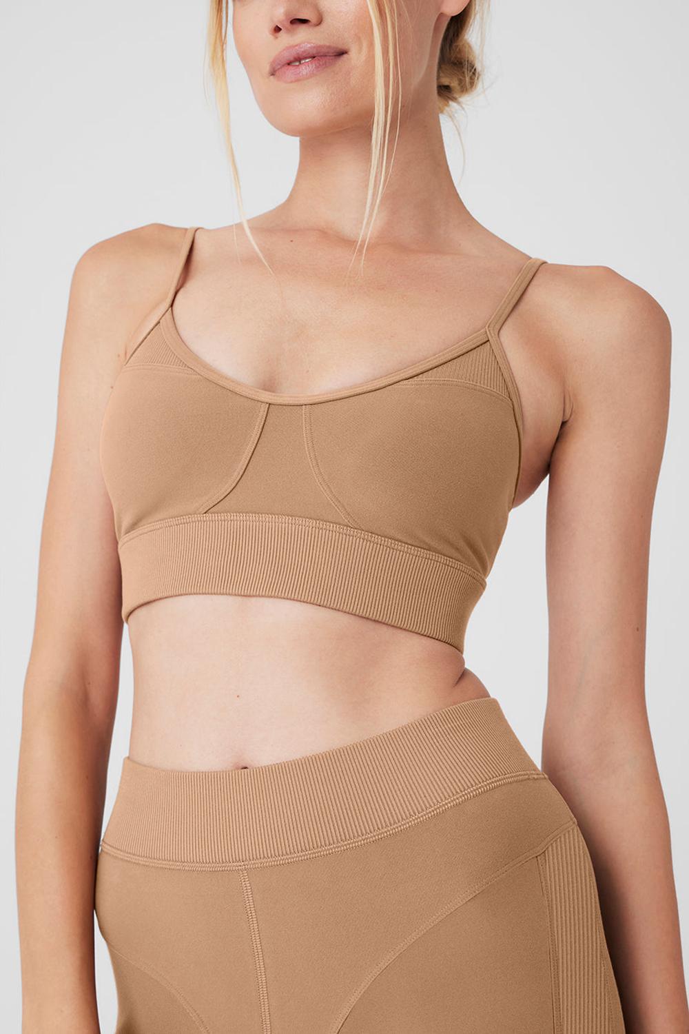 Sujetador Deportivo Alo Yoga Alosoft Head Start Mujer Toasted Almond | España  ZBPH-12765