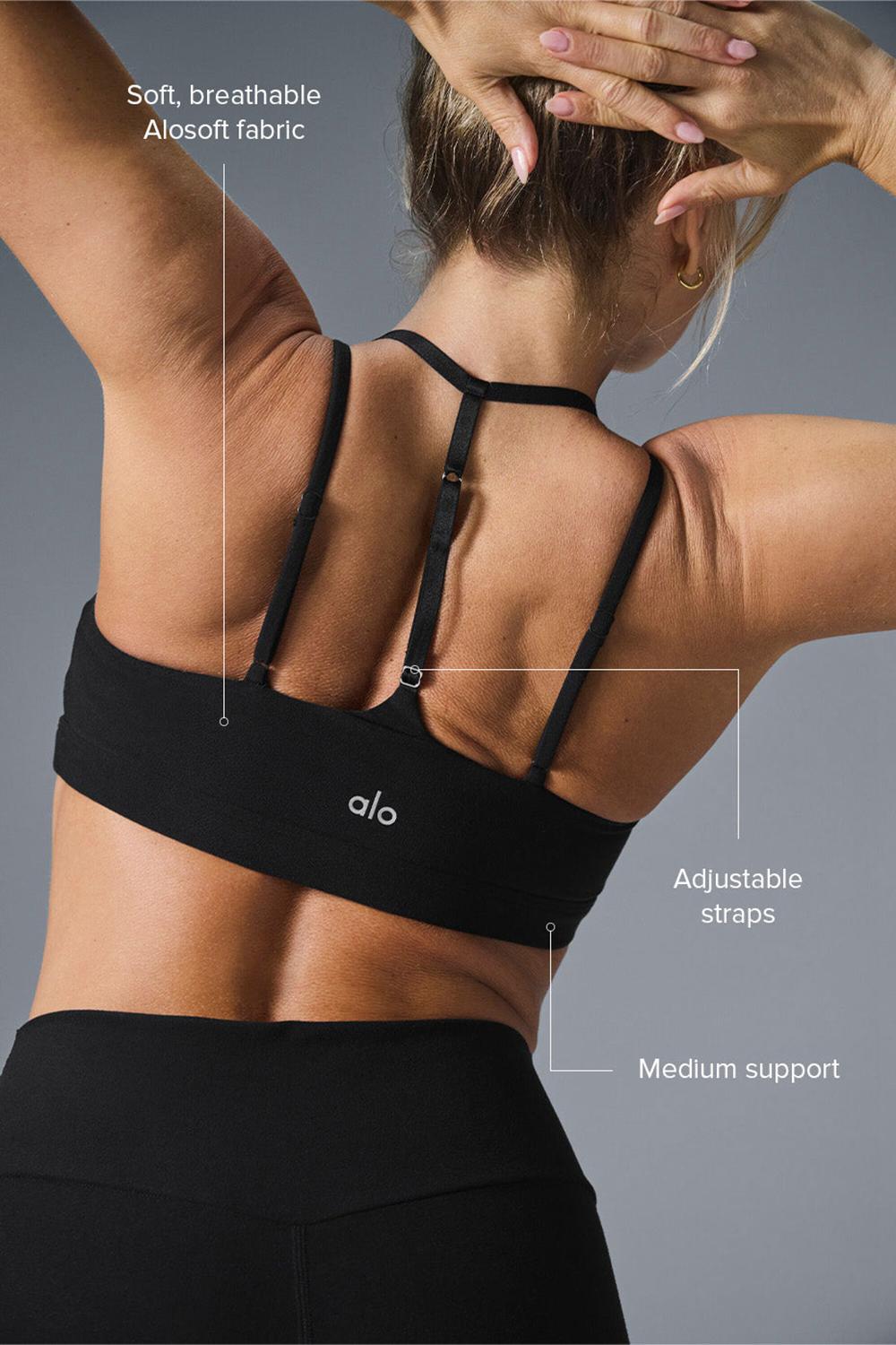Sujetador Deportivo Alo Yoga Alosoft Spotlight Mujer Negras | España  LXDC-05769
