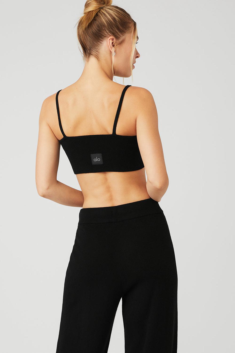 Sujetador Deportivo Alo Yoga Cashmere Jet Set Mujer Negras | España  AHYW-20581
