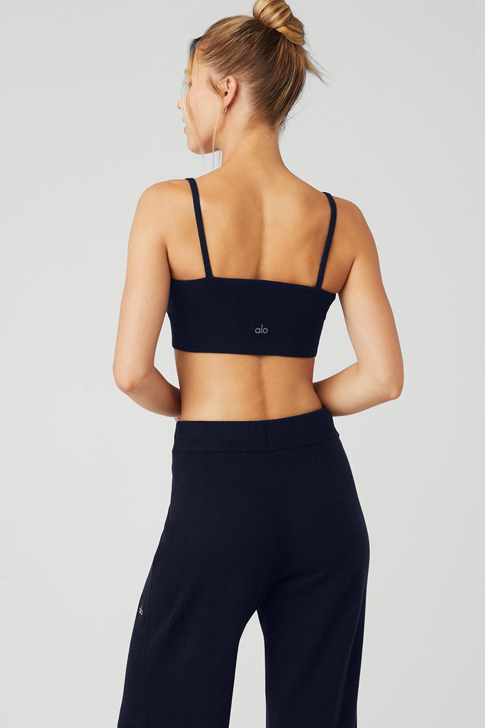 Sujetador Deportivo Alo Yoga Cashmere Jet Set Mujer Azul Marino | España  MJHN-96570
