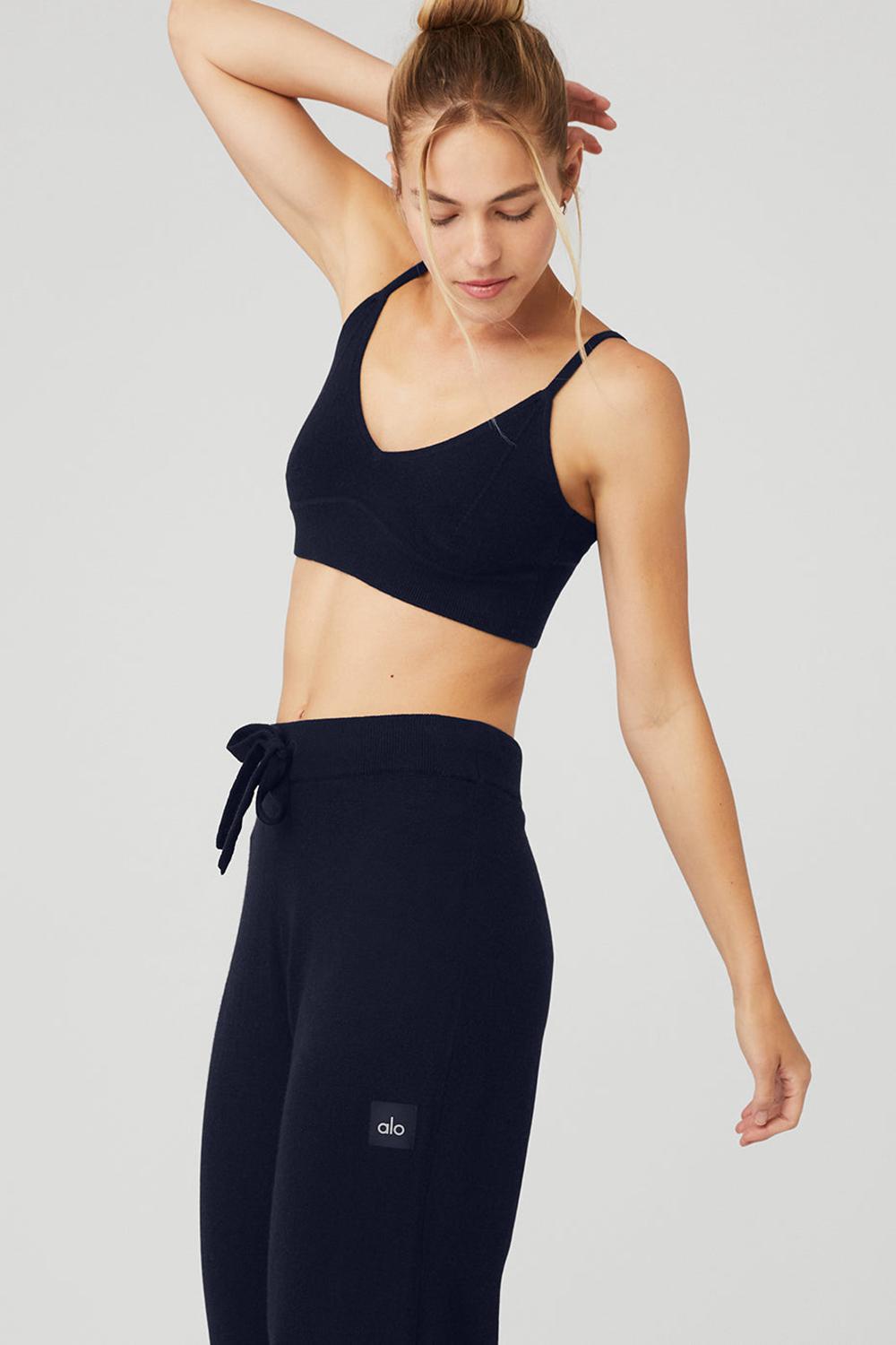 Sujetador Deportivo Alo Yoga Cashmere Jet Set Mujer Azul Marino | España  MJHN-96570