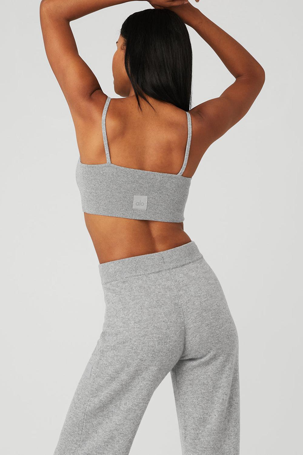 Sujetador Deportivo Alo Yoga Cashmere Jet Set Mujer Gris | España  QFGU-38592