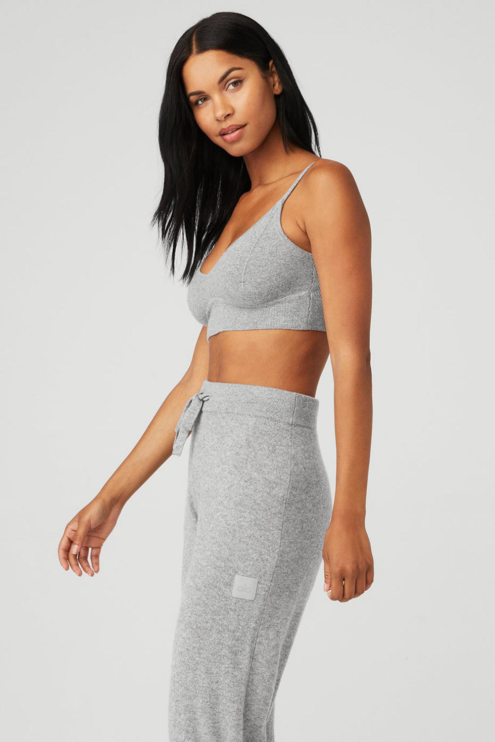 Sujetador Deportivo Alo Yoga Cashmere Jet Set Mujer Gris | España  QFGU-38592