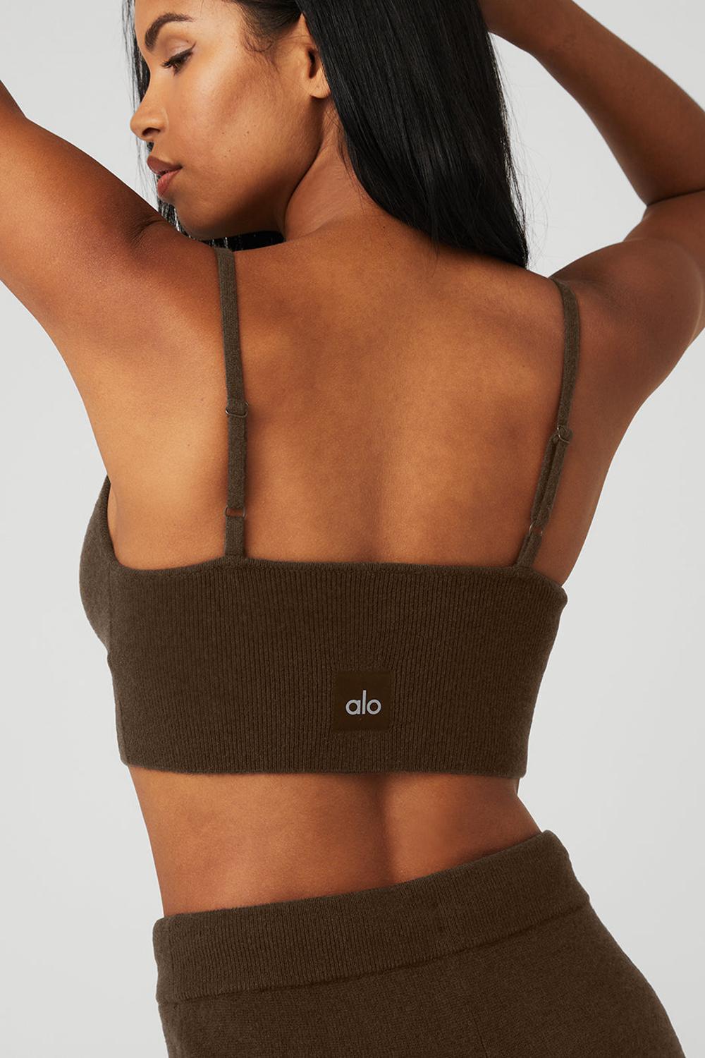 Sujetador Deportivo Alo Yoga Cashmere Jet Set Mujer Espresso | España  OHWD-75916