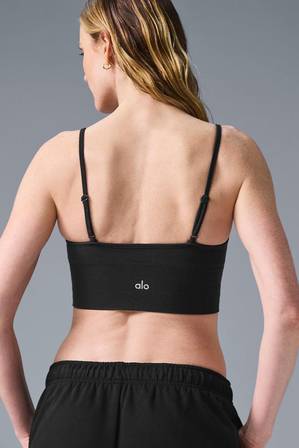 Sujetador Deportivo Alo Yoga Delightlette Mujer Negras | España  GKPV-48705