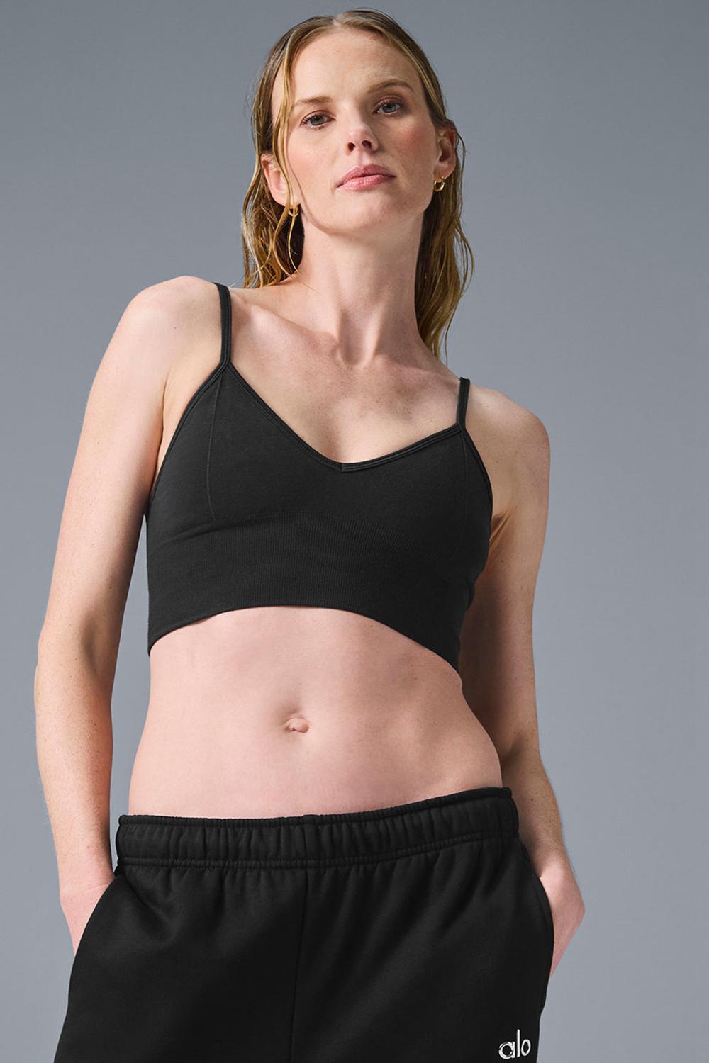 Sujetador Deportivo Alo Yoga Delightlette Mujer Negras | España  GKPV-48705