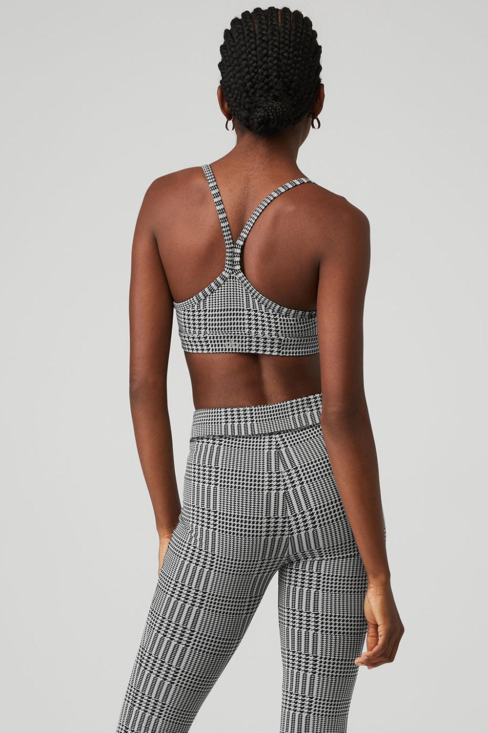 Sujetador Deportivo Alo Yoga Jacquard Glenplaid Gratitude Mujer Titanium Negras | España  PGNO-31249