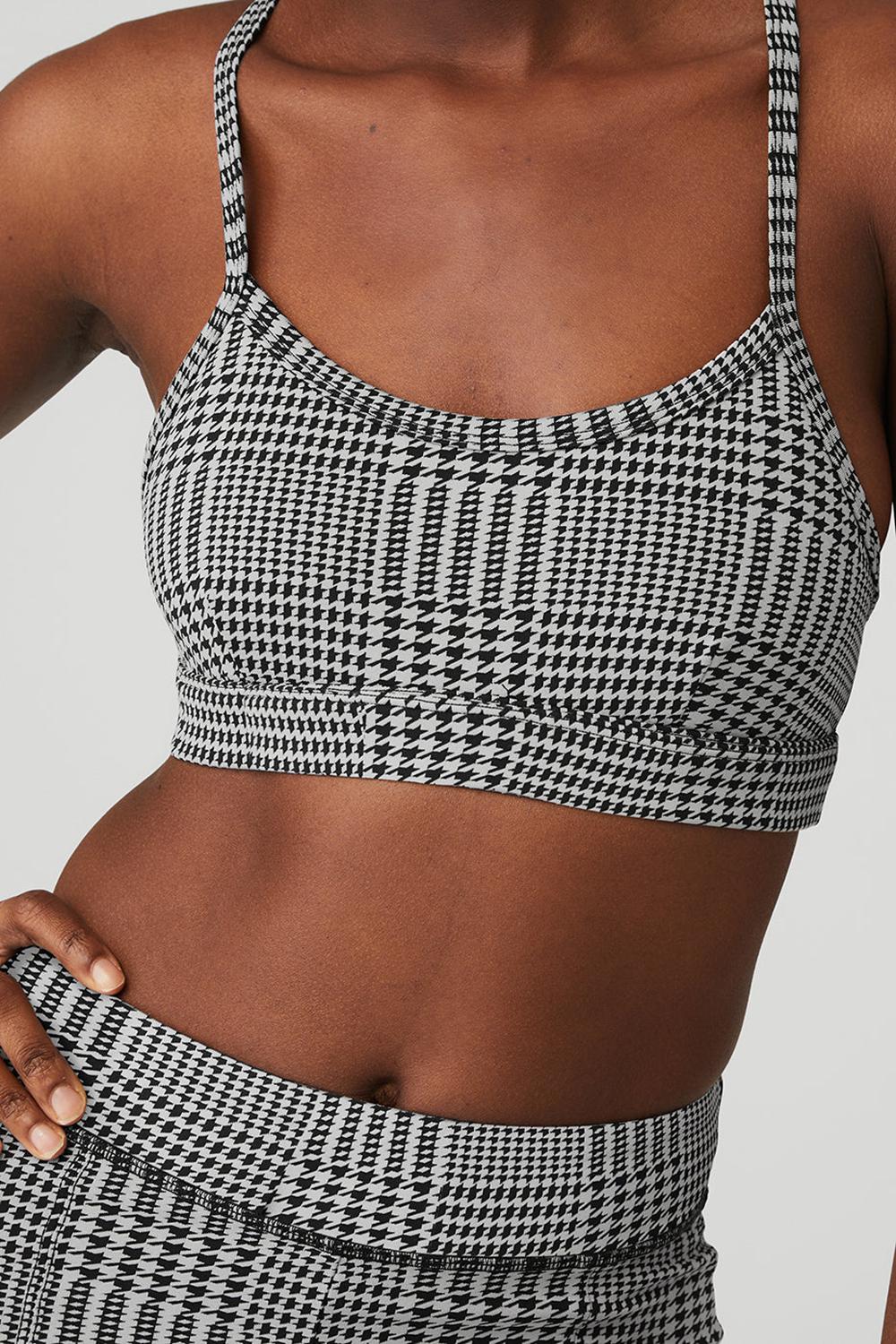 Sujetador Deportivo Alo Yoga Jacquard Glenplaid Gratitude Mujer Titanium Negras | España  PGNO-31249