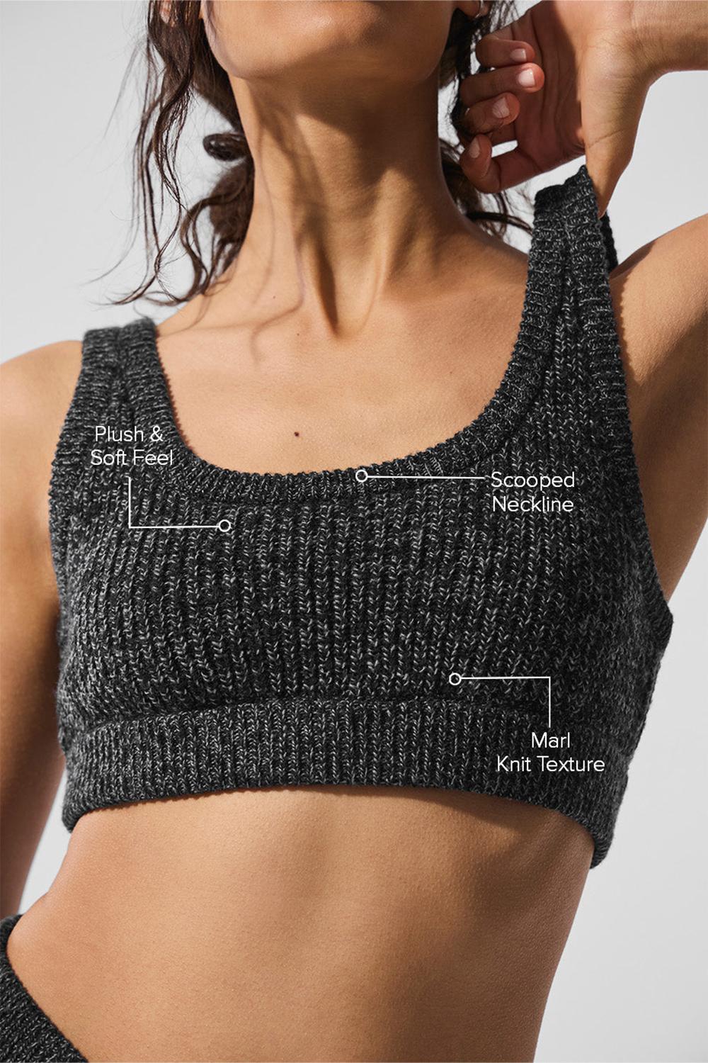 Sujetador Deportivo Alo Yoga Marl Sweater Mujer Negras | España  ZJOP-93412