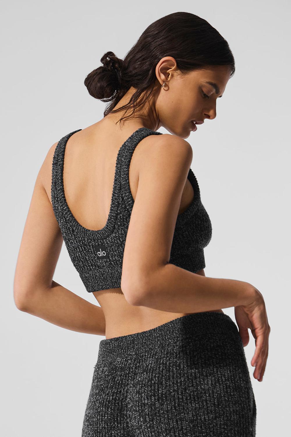 Sujetador Deportivo Alo Yoga Marl Sweater Mujer Negras | España  ZJOP-93412