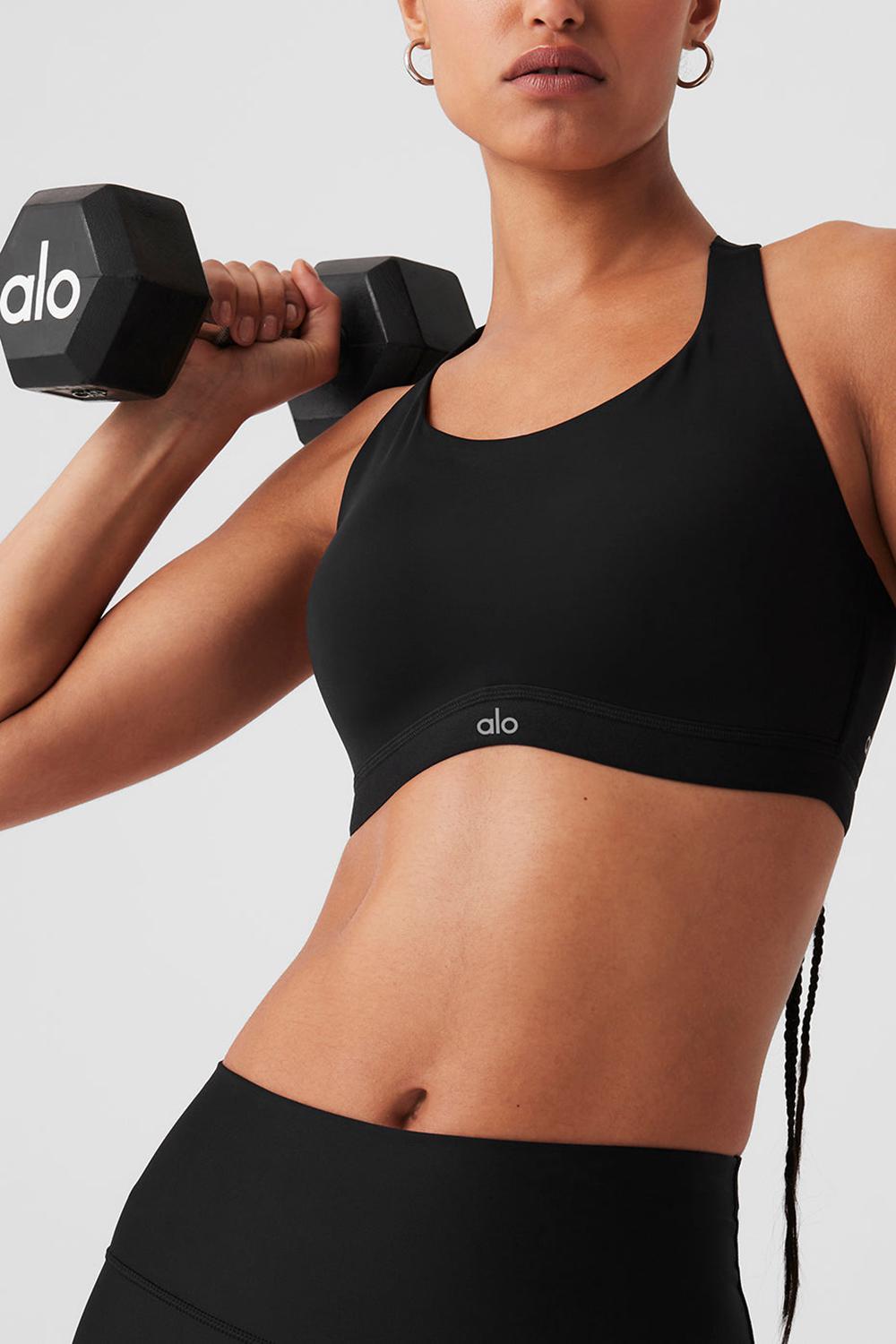 Sujetador Deportivo Alo Yoga Power Move High Impact Mujer Negras | España  ASDF-75084