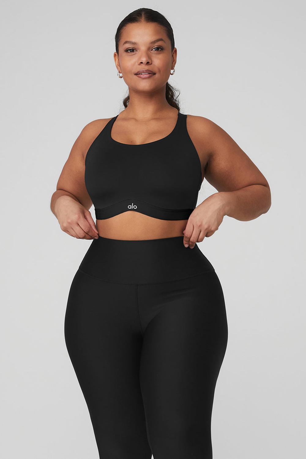 Sujetador Deportivo Alo Yoga Power Move High Impact Mujer Negras | España  ASDF-75084