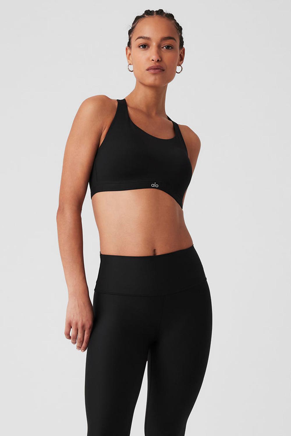 Sujetador Deportivo Alo Yoga Power Move High Impact Mujer Negras | España  ASDF-75084