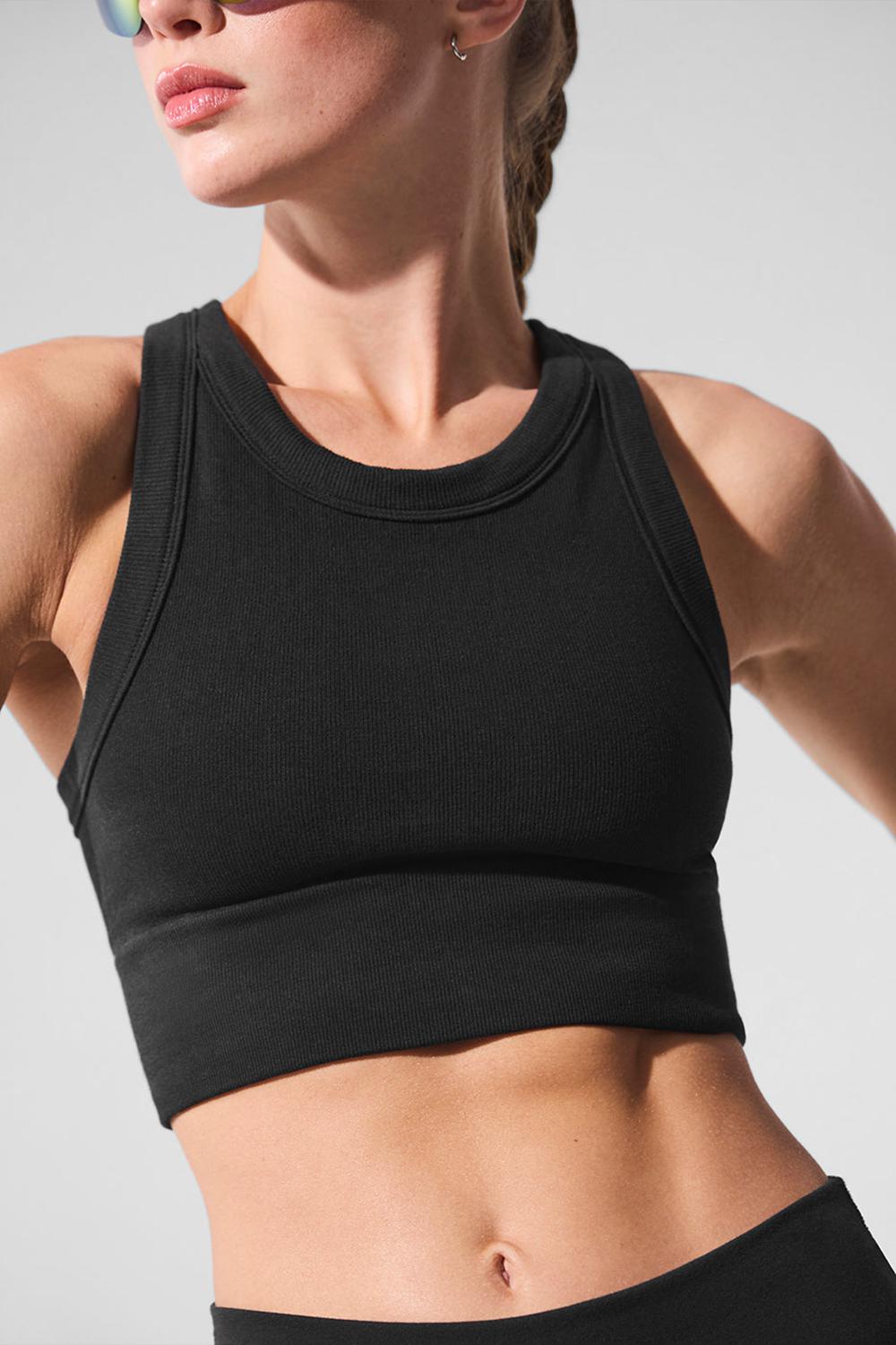 Sujetador Deportivo Alo Yoga Seamless Delight High Neck Mujer Negras | España  CATJ-90814