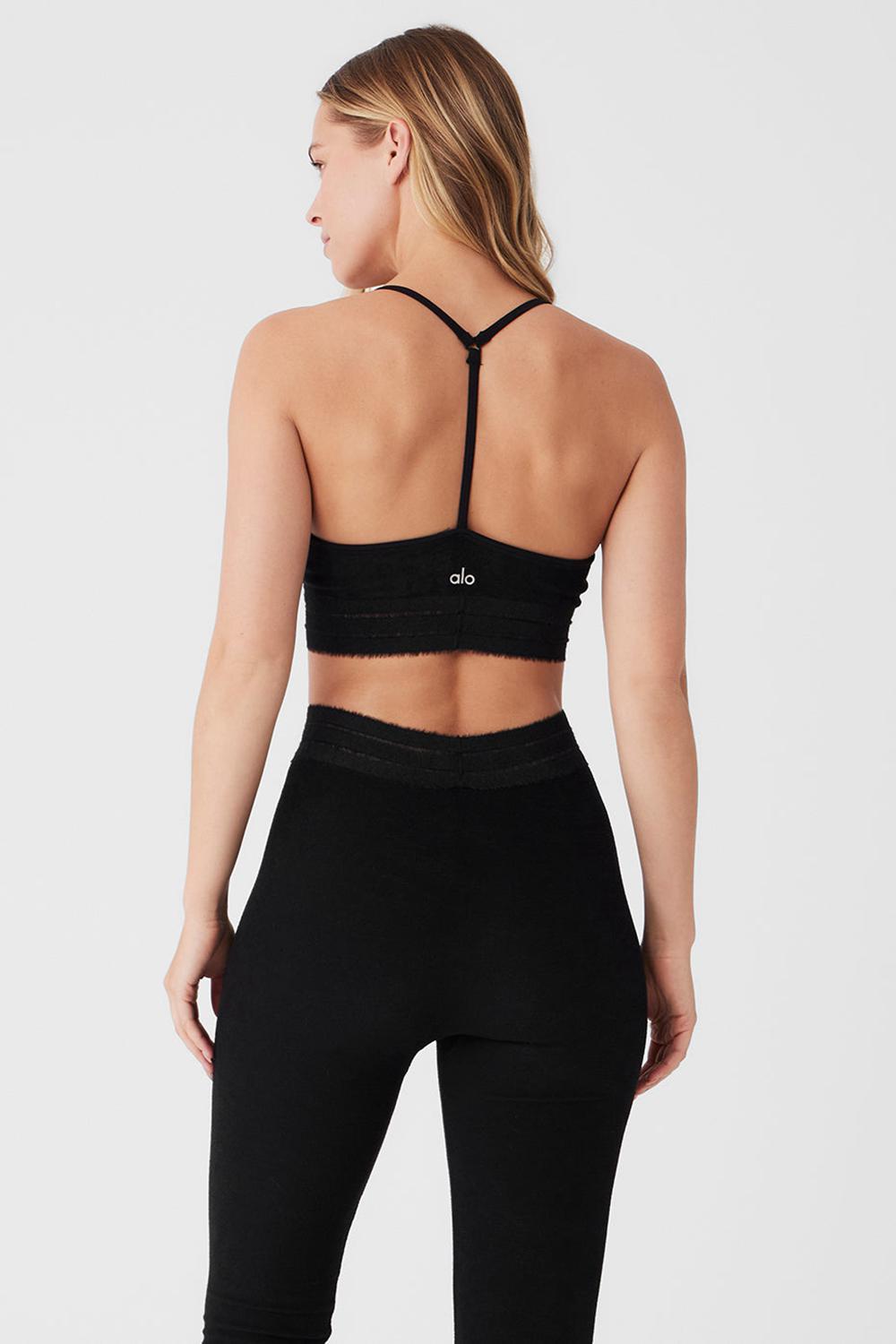 Sujetador Deportivo Alo Yoga Seamless Luxe Terry Cuddle Mujer Negras | España  IZWT-14825