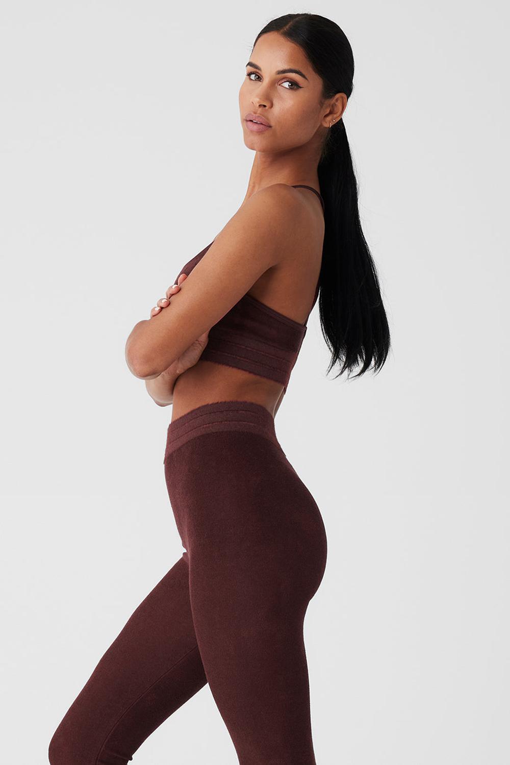 Sujetador Deportivo Alo Yoga Seamless Luxe Terry Cuddle Mujer Cherry Cola | España  GDPN-48962
