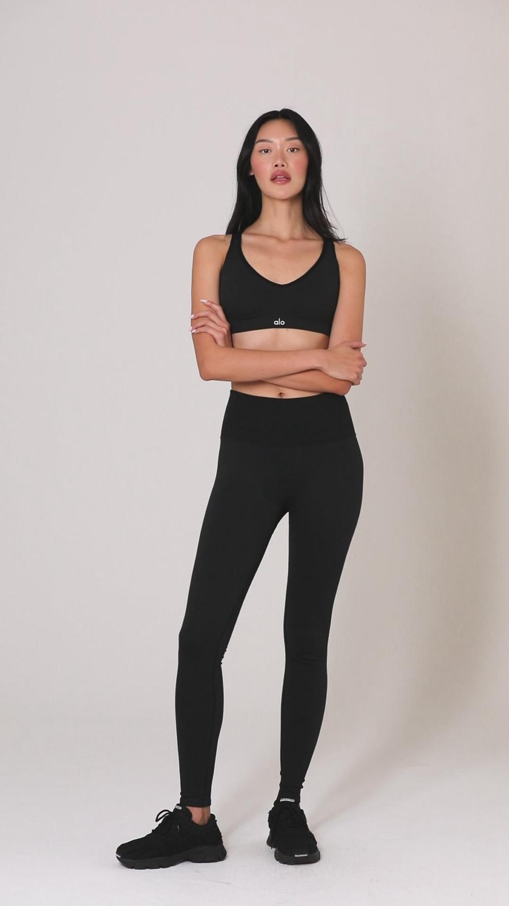 Sujetador Deportivo Alo Yoga Seamless Ribbed Favorite Mujer Azul Marino | España  OPZV-89061