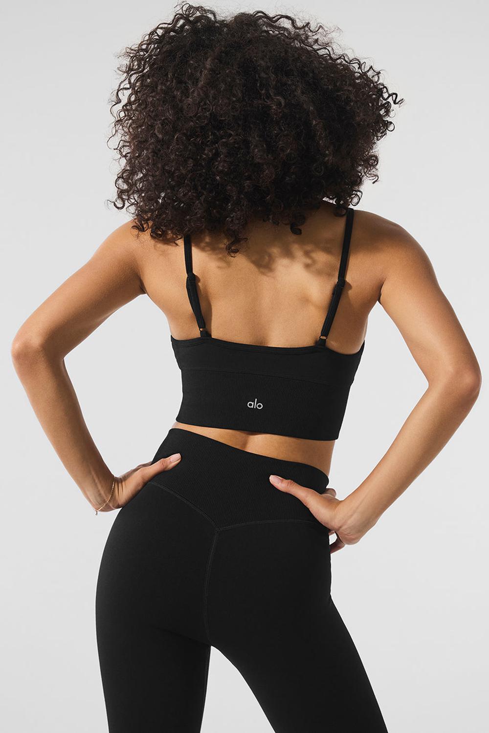 Sujetador Deportivo Alo Yoga Seamless Winter Warm Plush Delight Mujer Negras | España  LNJI-09165