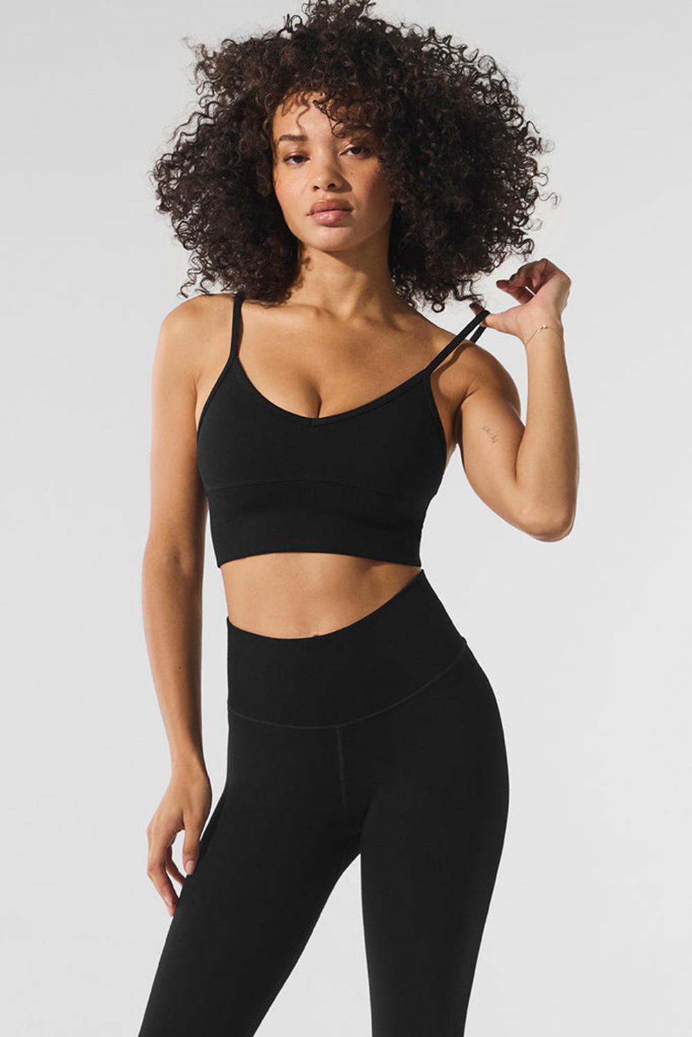 Sujetador Deportivo Alo Yoga Seamless Winter Warm Plush Delight Mujer Negras | España  LNJI-09165
