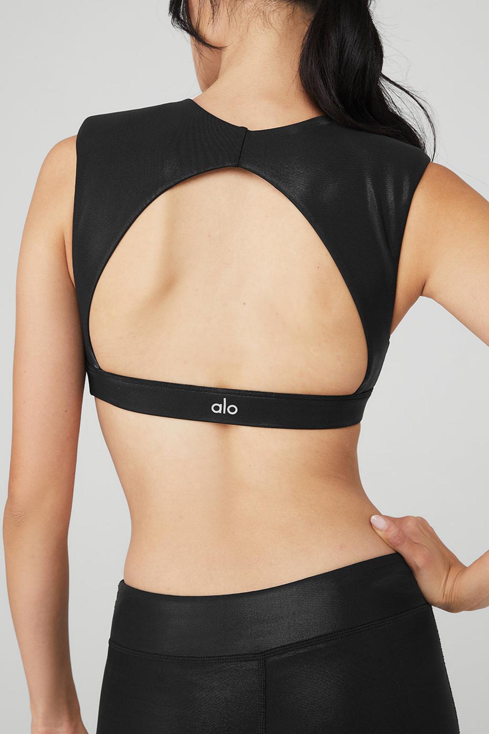 Sujetador Deportivo Alo Yoga Super Shine Flash Mujer Negras | España  JGPC-75023