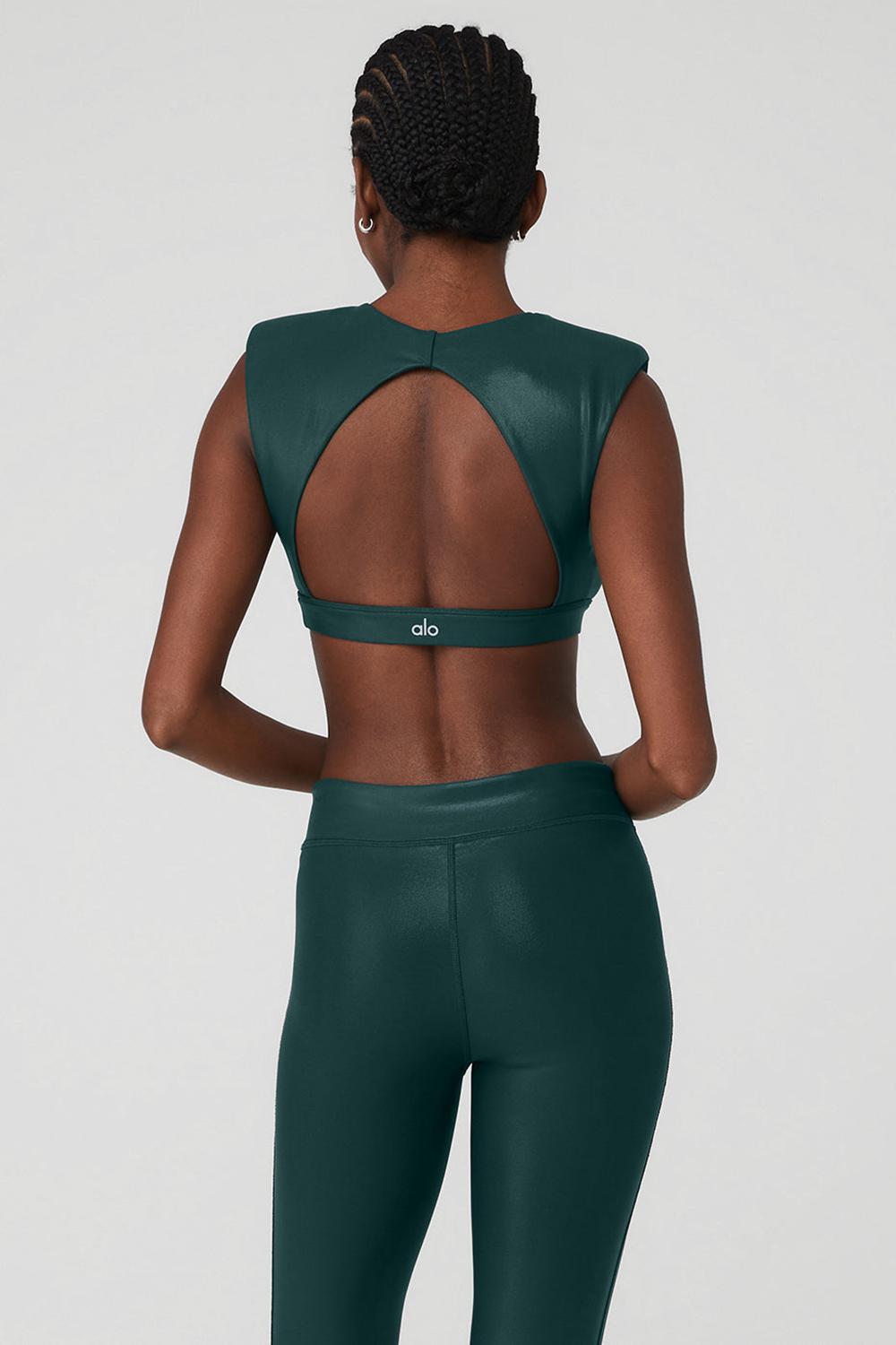 Sujetador Deportivo Alo Yoga Super Shine Flash Mujer Verde | España  RLZX-32967