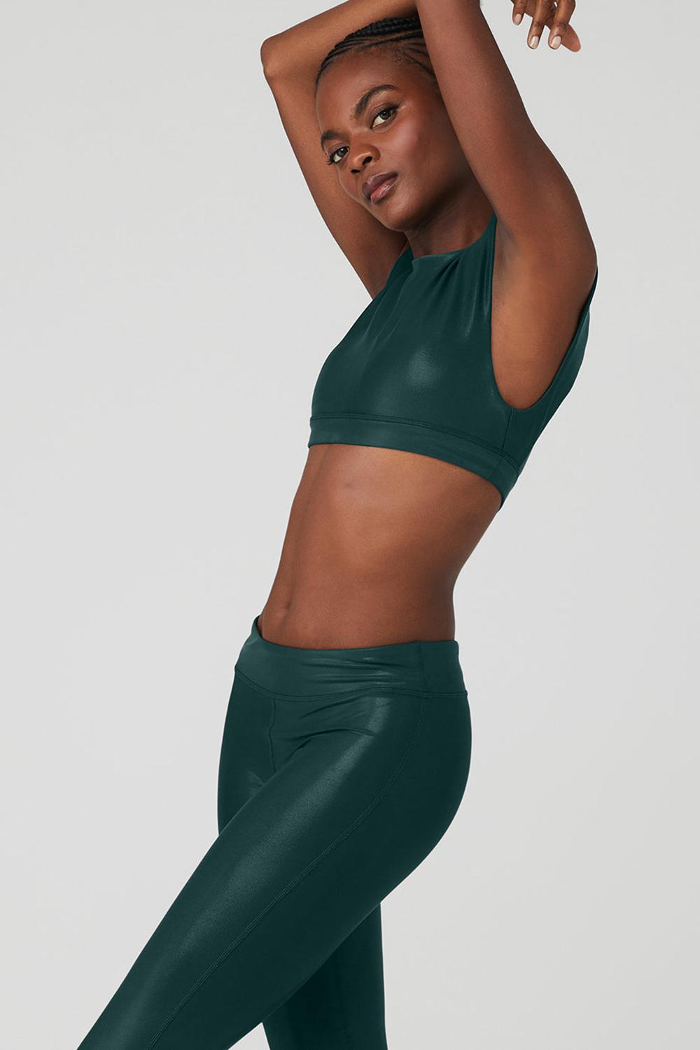 Sujetador Deportivo Alo Yoga Super Shine Flash Mujer Verde | España  RLZX-32967