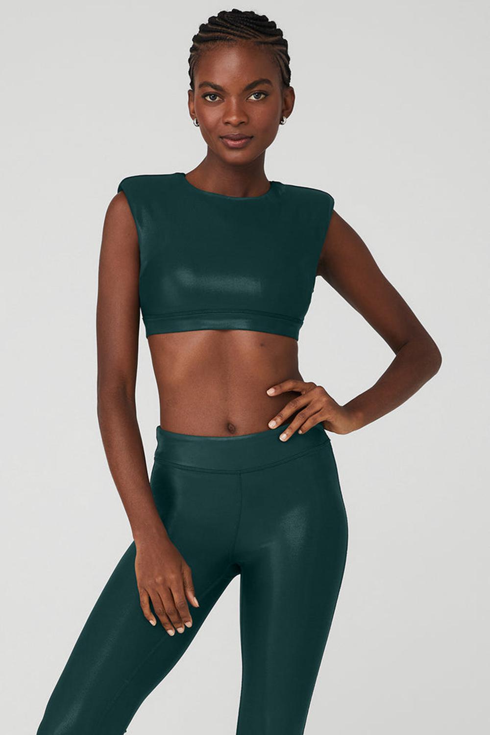 Sujetador Deportivo Alo Yoga Super Shine Flash Mujer Verde | España  RLZX-32967