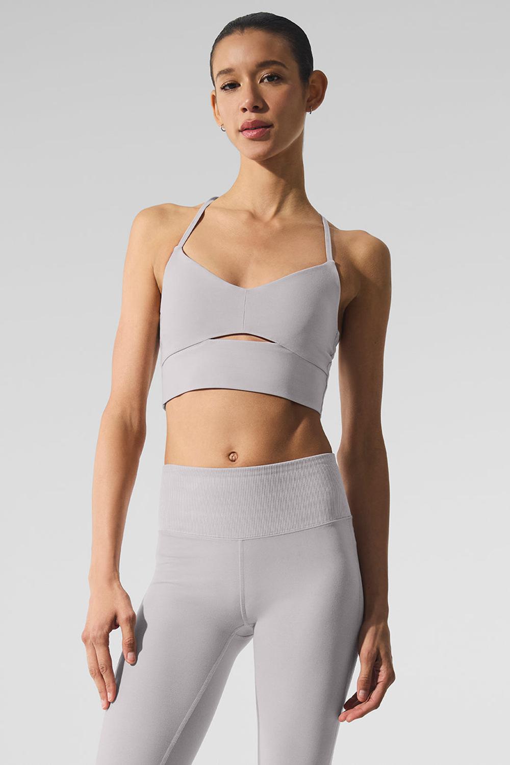 Sujetador Deportivo Alo Yoga Washed Alosoft Highlight Mujer Gris Azules | España  EPYK-74835