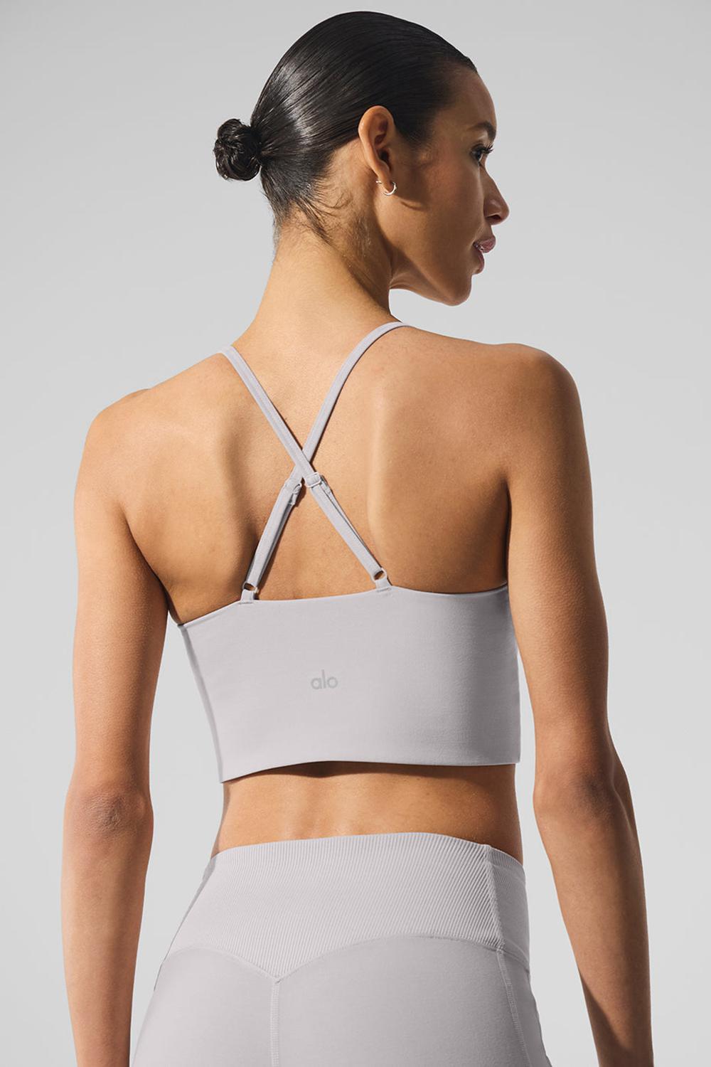 Sujetador Deportivo Alo Yoga Washed Alosoft Highlight Mujer Gris Azules | España  EPYK-74835