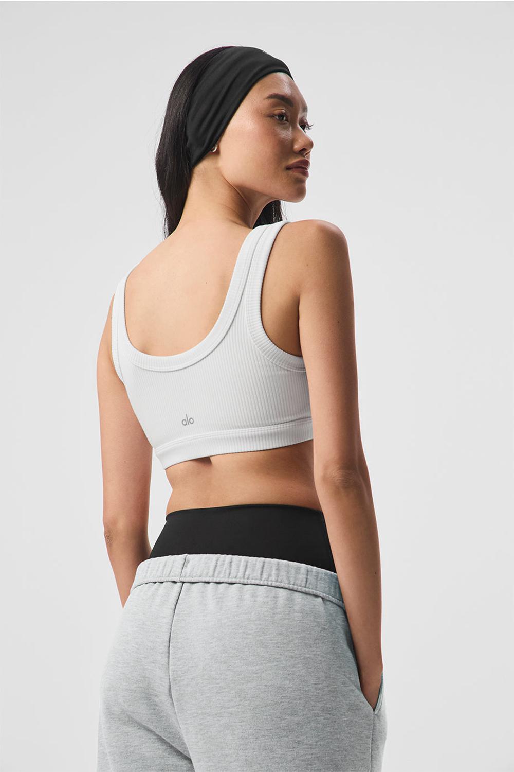 Sujetador Deportivo Alo Yoga Wellness Mujer Blancas | España  OSLI-73165