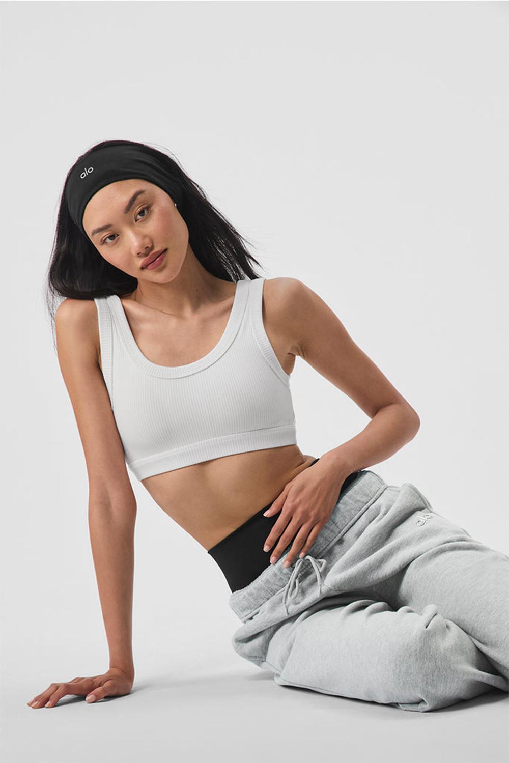Sujetador Deportivo Alo Yoga Wellness Mujer Blancas | España  OSLI-73165