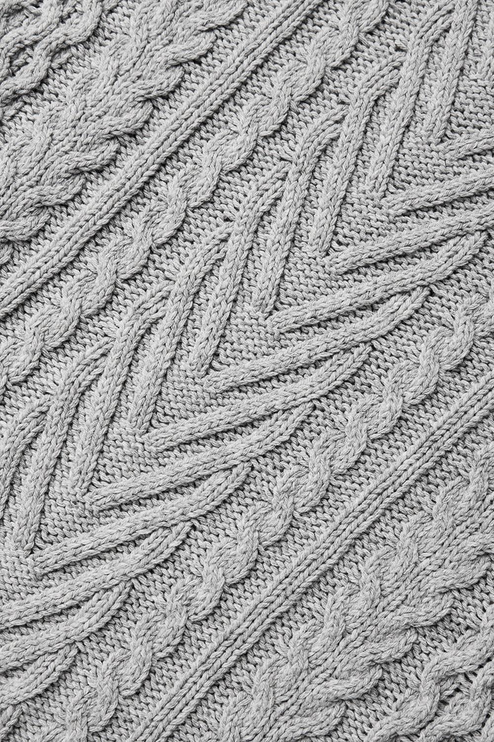Suéteres Alo Yoga Cable Knit Crew Neck Mujer Gris | España  VZFH-65842