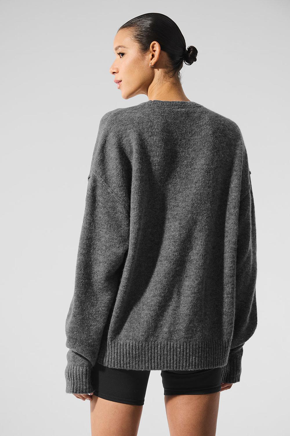 Suéteres Alo Yoga New Class Cashmere Crewneck Mujer Plateadas Gris | España  KJSV-15486