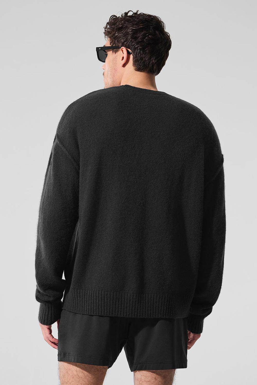 Suéteres Alo Yoga New Class Cashmere Crewneck Hombre Negras | España  QVAE-70963