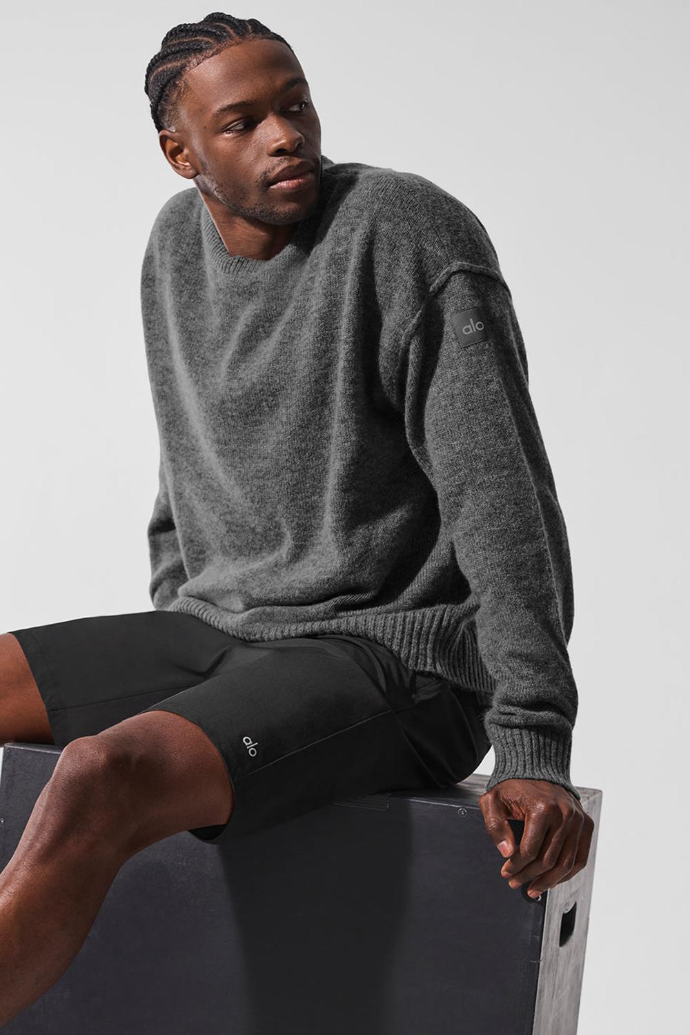 Suéteres Alo Yoga New Class Cashmere Crewneck Hombre Plateadas Gris | España  ANYU-75619