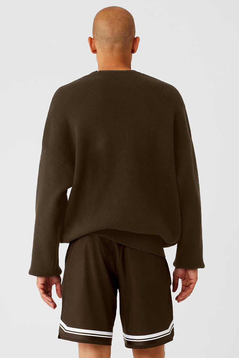 Suéteres Alo Yoga Scholar Crew Neck Hombre Espresso | España  WRAN-81975