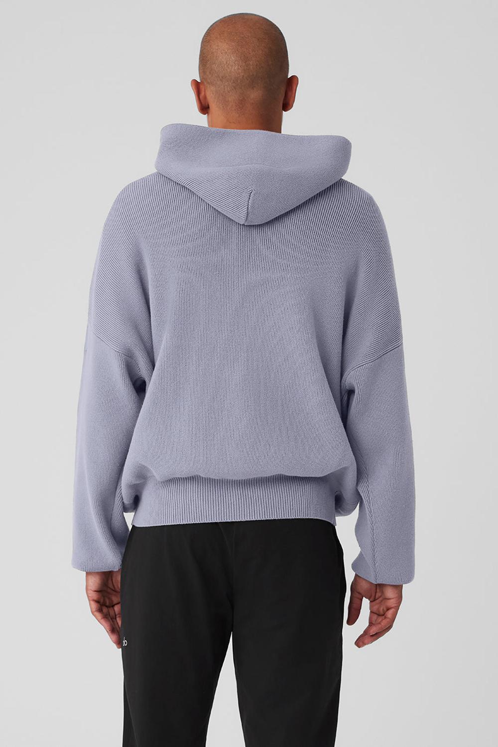 Suéteres Alo Yoga Scholar Hooded Hombre Fog | España  IUMZ-81965
