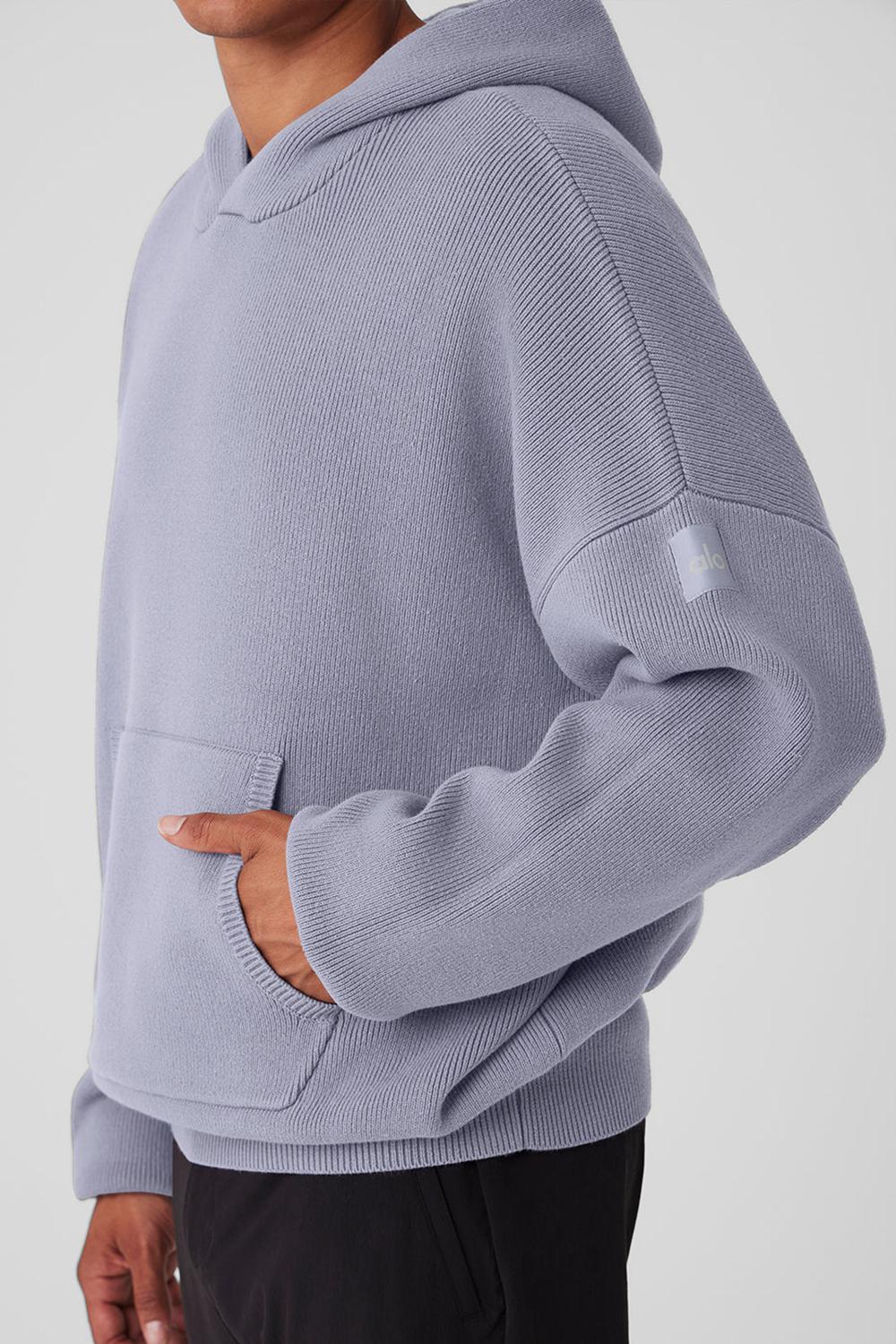 Suéteres Alo Yoga Scholar Hooded Hombre Fog | España  IUMZ-81965