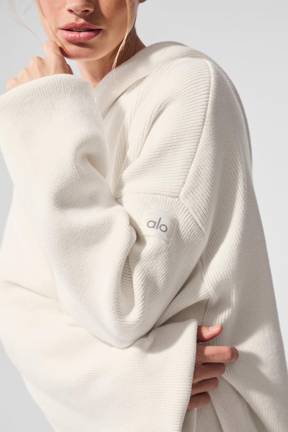 Suéteres Alo Yoga Scholar Hooded Mujer Ivory | España  RCDH-26548