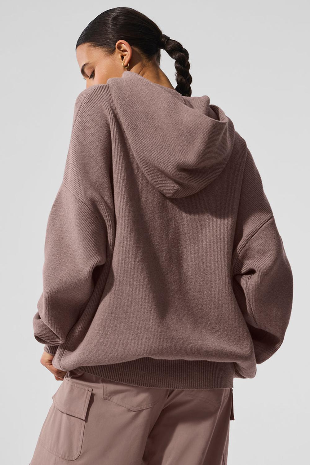 Suéteres Alo Yoga Scholar Hooded Mujer Mushroom Heather | España  WSJP-43981