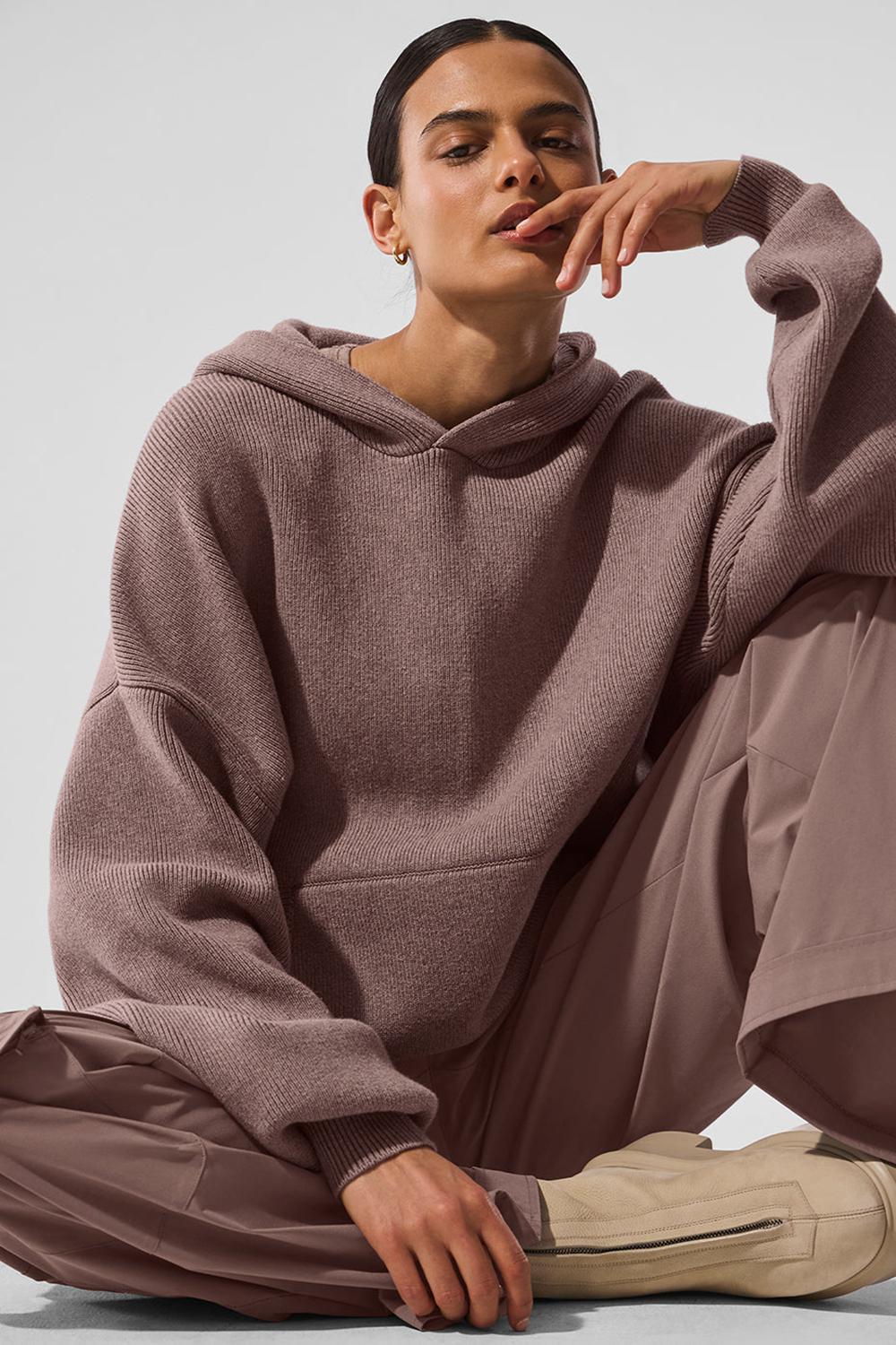 Suéteres Alo Yoga Scholar Hooded Mujer Mushroom Heather | España  WSJP-43981